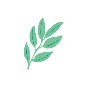 家居logo设计--绿叶枝芽logo图标素材下载