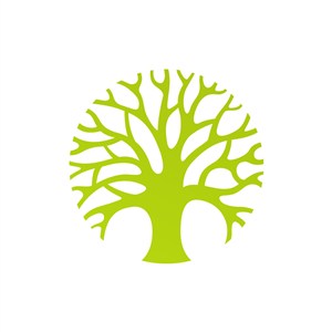 家居logo设计-圆形大树树枝logo图标素材下载