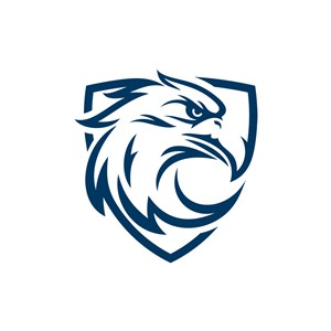蓝色鹰矢量logo图标素材下载