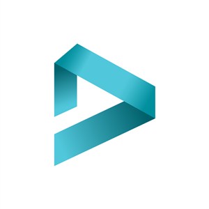 播放器logo设计-蓝色字母D字母标志设计素材下载