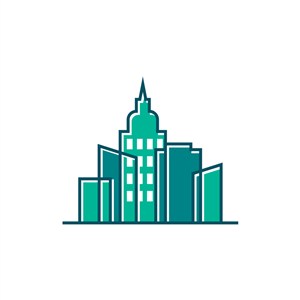 绿色建筑矢量logo图标素材下载 