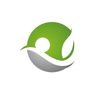 绿色灰色叶子矢量logo图标素材下载 