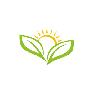 教育培训logo设计-绿色黄色太阳叶子矢量 logo图标素材下载