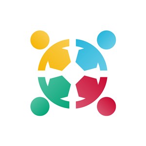 商务贸易logo设计--人物拉手logo图标素材下载