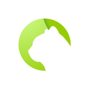 绿色猫头像矢量logo图标素材下载