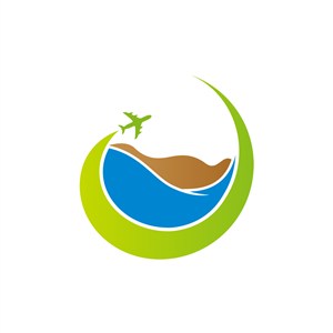 旅游行业logo设计-绿色旅行度假矢量logo图标素材下载