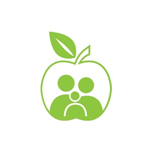 家居logo设计--苹果家庭人物logo图标素材下载