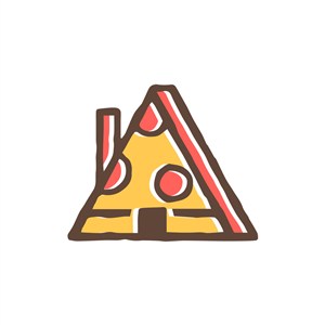 披萨logo设计--披萨小屋ogo图标素材下载