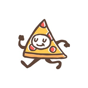 披萨logo设计--披萨小人logo图标素材下载
