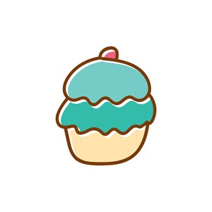 烘培行业logo设计-绿色蛋糕甜品矢量logo图标素材下载