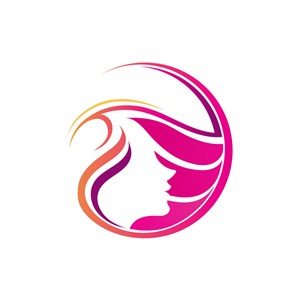 美容美发logo设计--女性头发logo图标素材下载