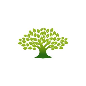 绿色大树矢量logo图标素材下载