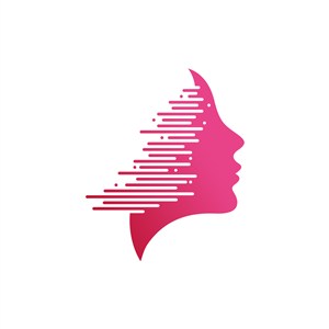 美容logo设计--女人图像侧脸logo图标素材下载