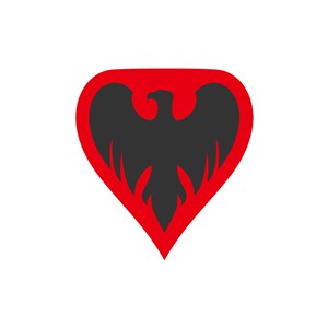 老鹰红色勋章矢量logo图标素材下载