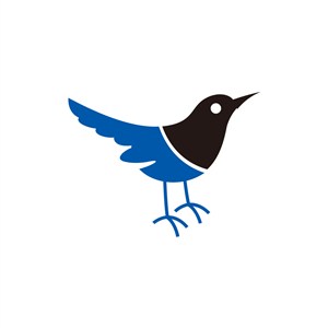 蓝色小鸟服饰服装矢量logo图标素材下载