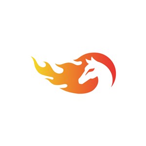设计公司logo设计--火焰马logo图标素材下载