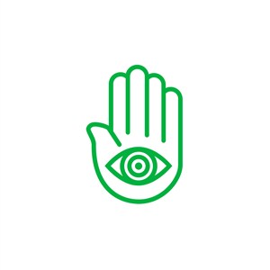 瑜伽logo设计--手掌眼睛logo图标素材下载