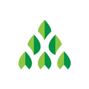 家居logo设计--心形树叶logo图标素材下载