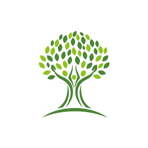 绿色环保公益logo设计-绿色树矢量logo图标素材下载