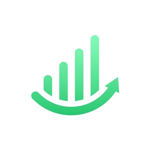 金融机构logo设计-绿色曲线增长矢量logo图标素材下载