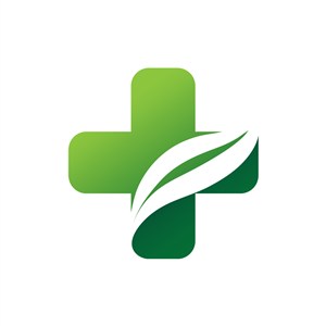 绿色医疗公益logo设计-绿色十字叶子矢量logo图标素材下载