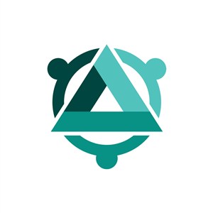 绿色三角圆环矢量logo图标素材下载