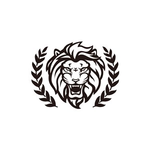 金融机构logo设计--威武狮头logo图标素材下载