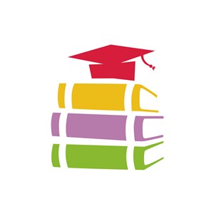 教育培训logo设计--书籍博士帽logo图标素材下载