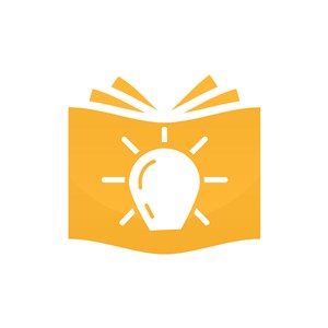教育培训logo设计--书本灯泡logo图标素材下载