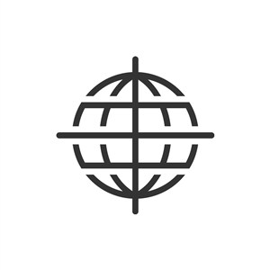 网络科技logo设计--十字地球logo图标素材下载