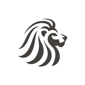 金融機構logo設計--側面雄獅logo圖標素材下載