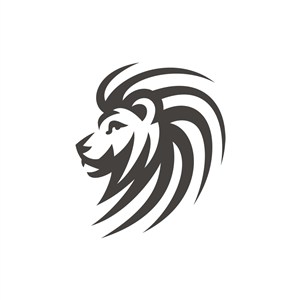 金融机构logo设计--侧面狮子logo图标素材下载