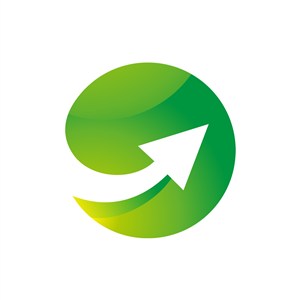 绿色箭头矢量logo图标素材下载 