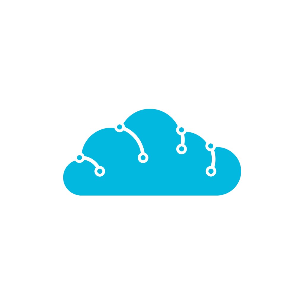 蓝色云朵矢量logo图标素材下载   