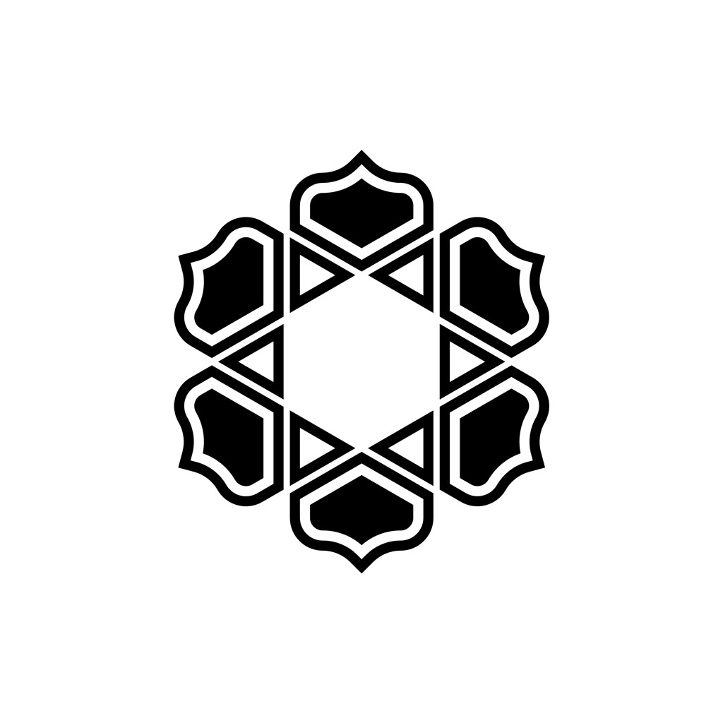 六边形钻石珠宝花纹图案矢量logo图标素材下载
