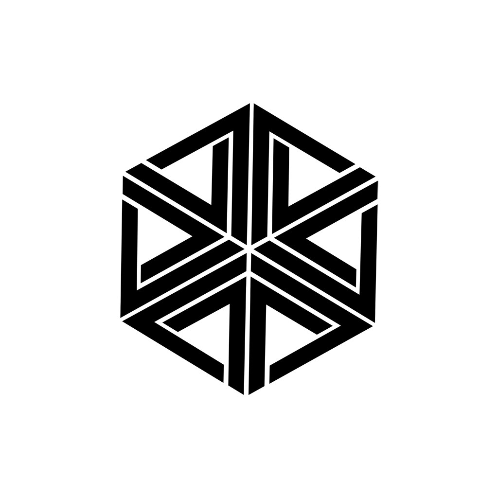 六边形抽象几何图案拼接矢量logo图标素材下载