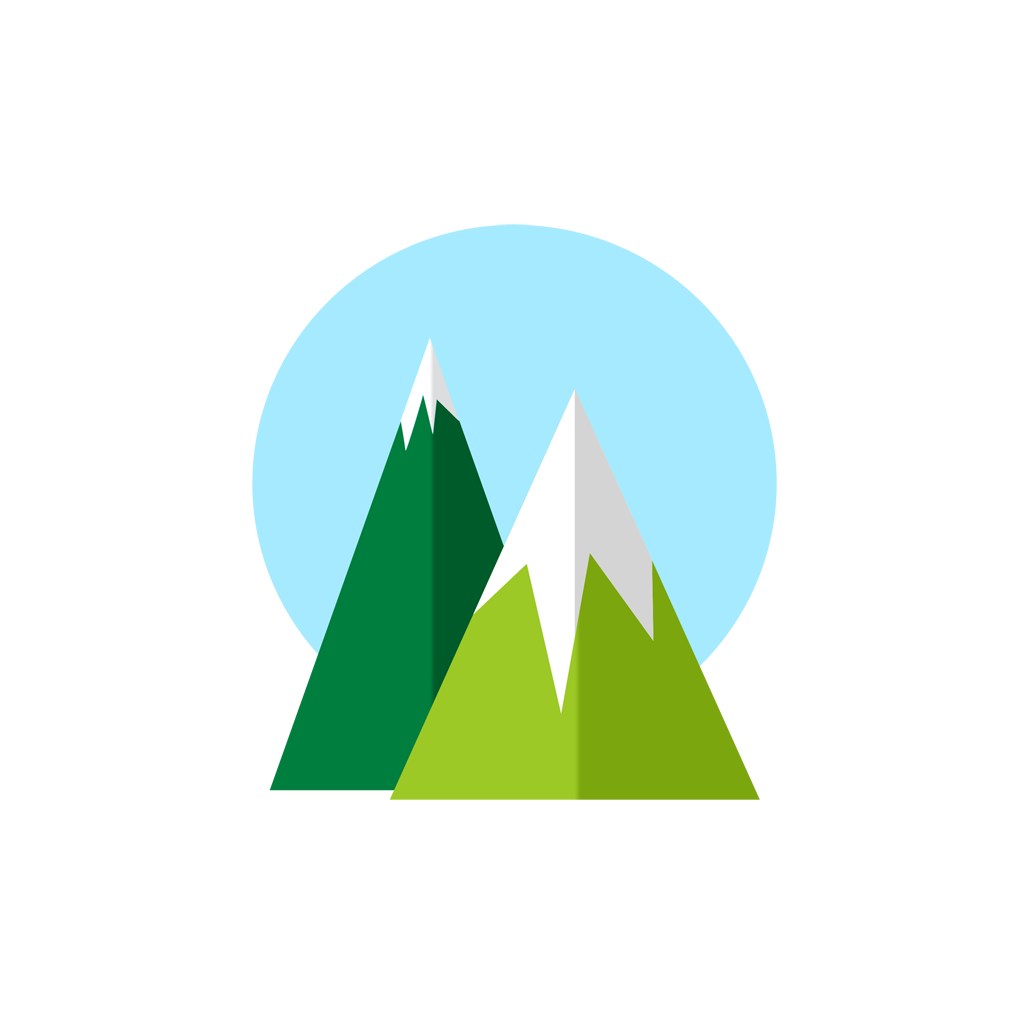 酒店旅游logo设计--森林山峰logo图标素材下载