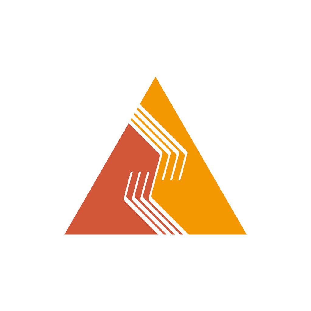 商务贸易logo设计--三角形合作团队logo图标素材下载