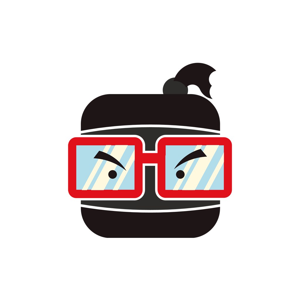 游戏logo设计--日本武士眼镜动画图像logo图标素材下载