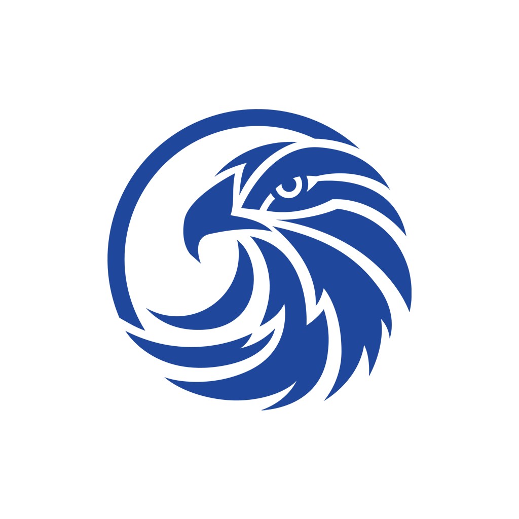 蓝色鹰矢量logo图标素材下载
