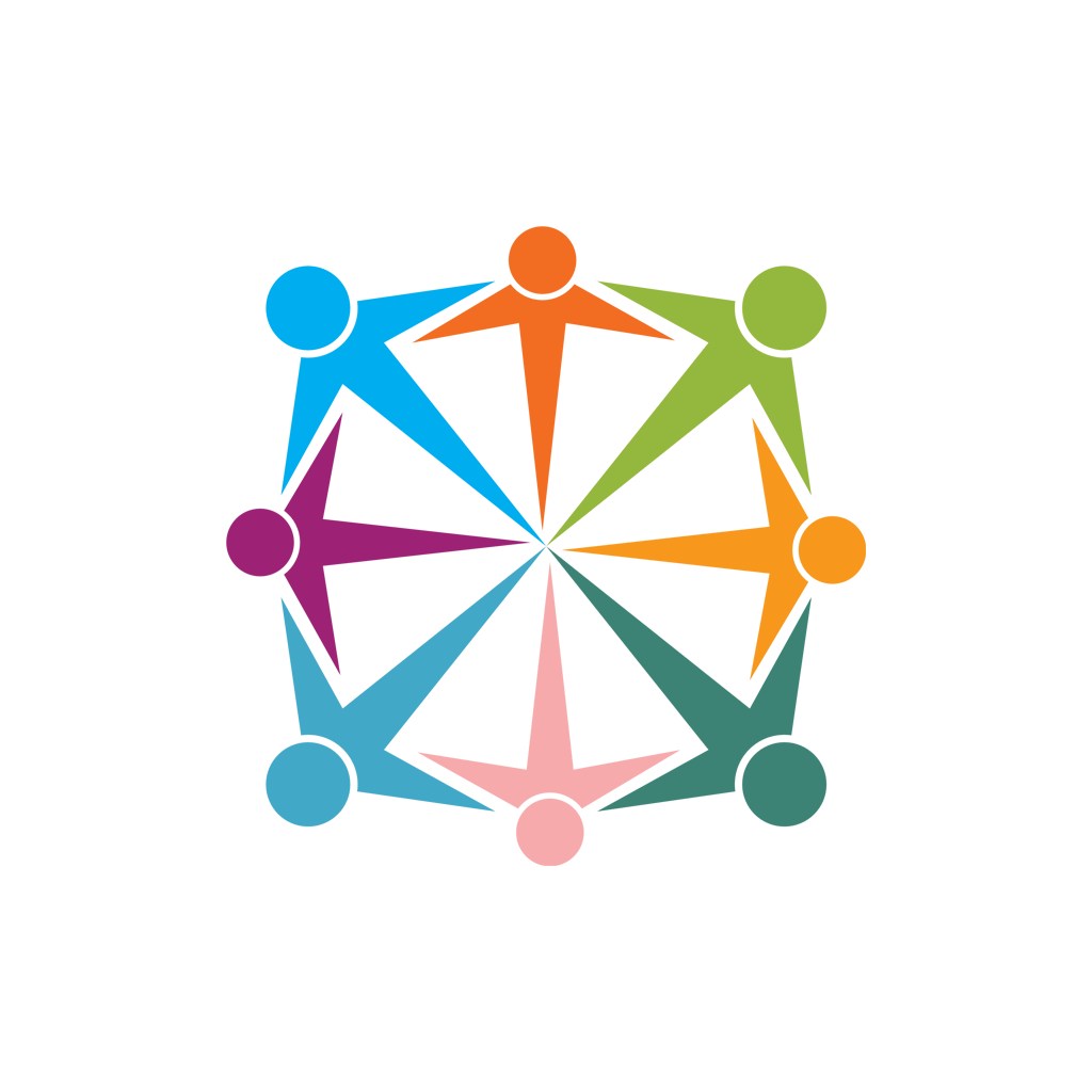 商务贸易logo设计--人团结合作logo图标素材下载