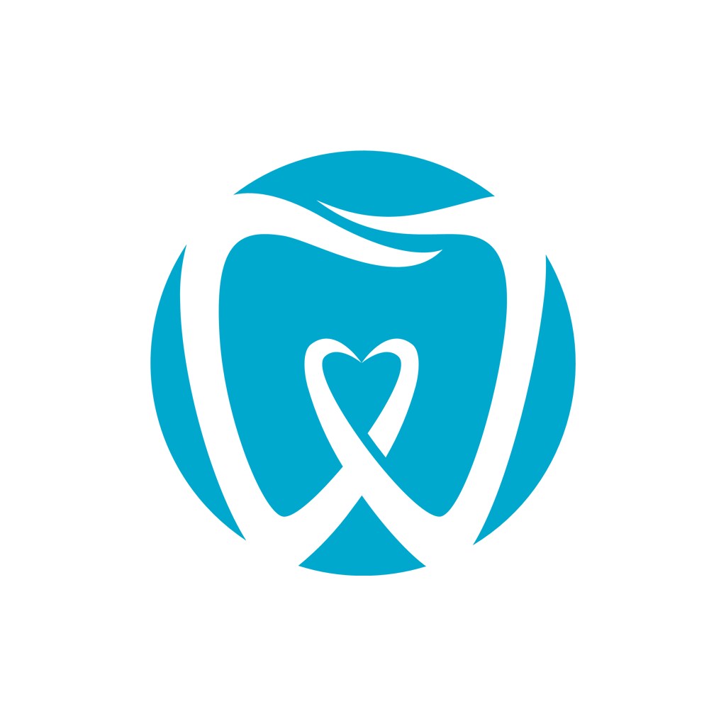 牙科医疗logo设计-蓝色牙齿矢量logo图标素材下载