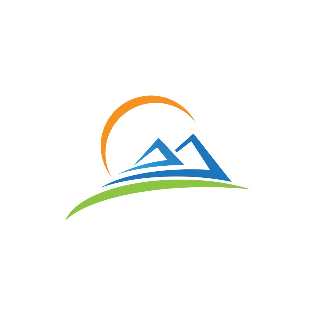 蓝色雪山矢量logo图标素材下载