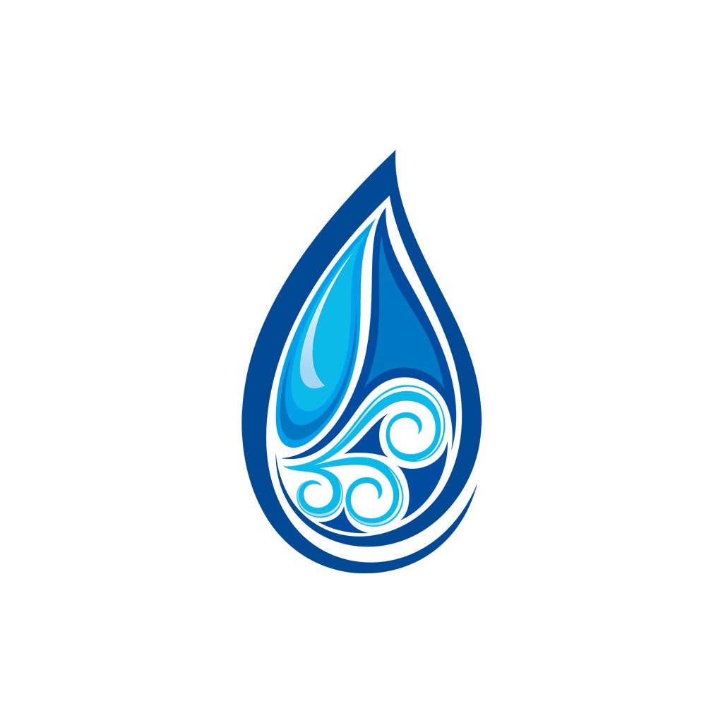 蓝色水滴状珠宝矢量logo图标素材下载