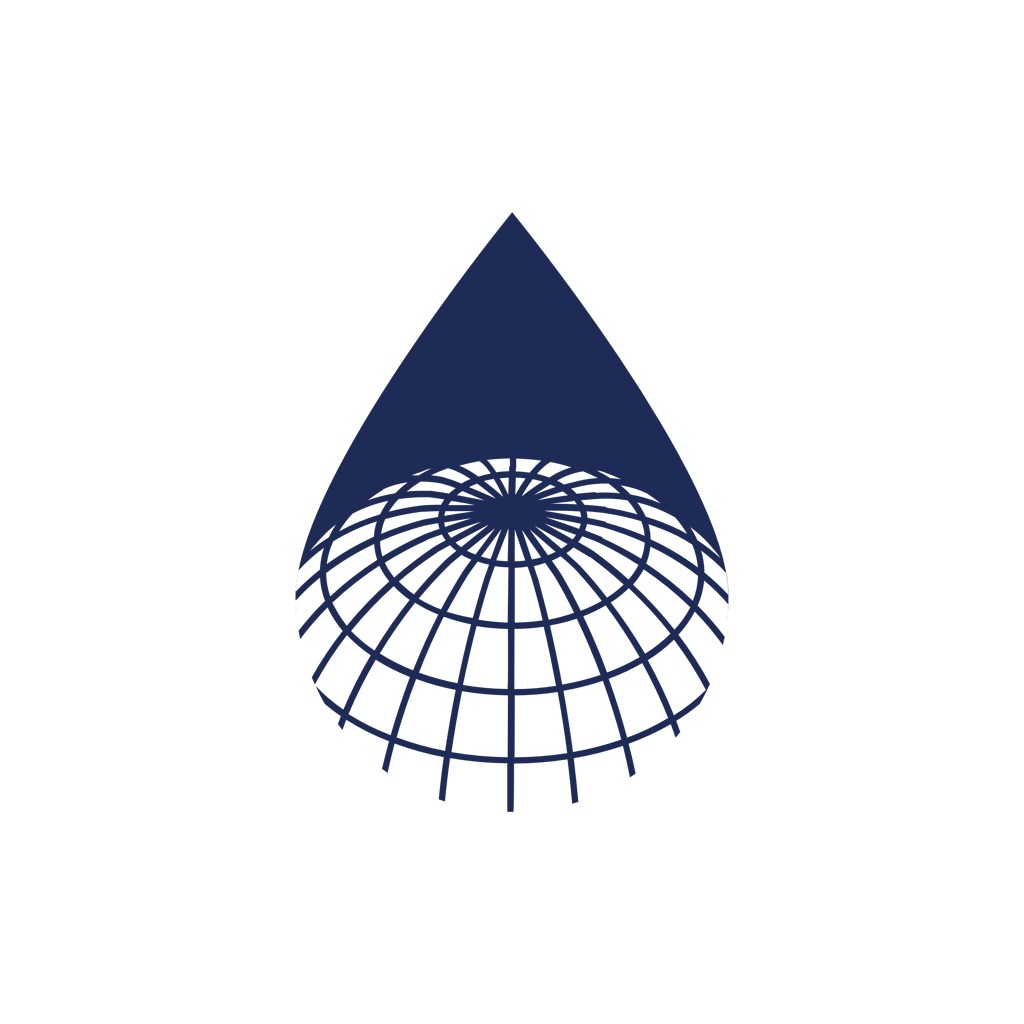 蓝色水滴形科技矢量logo图标素材下载