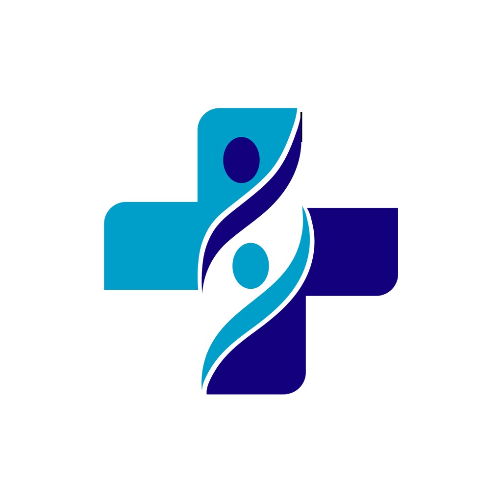 蓝色十字矢量logo图标素材下载