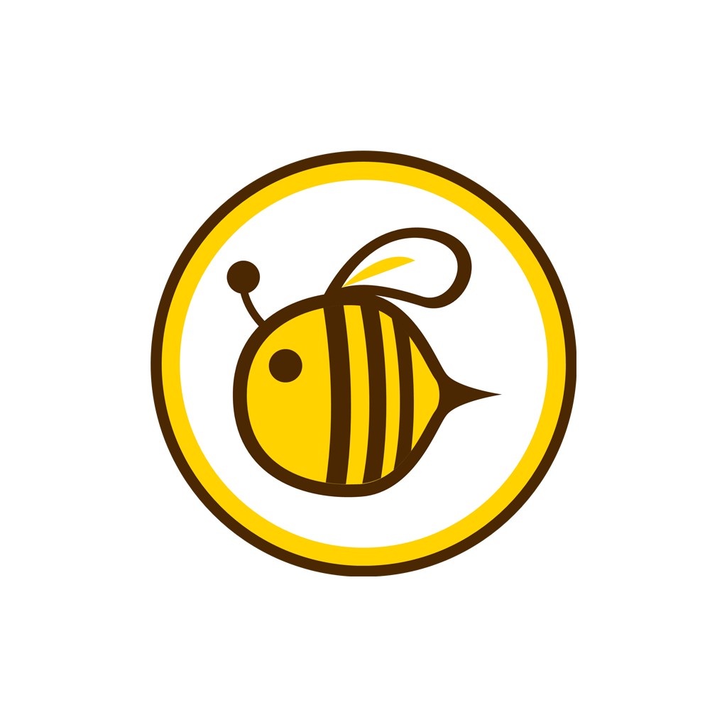 设计传媒logo设计--卡通蜜蜂logo图标素材下载