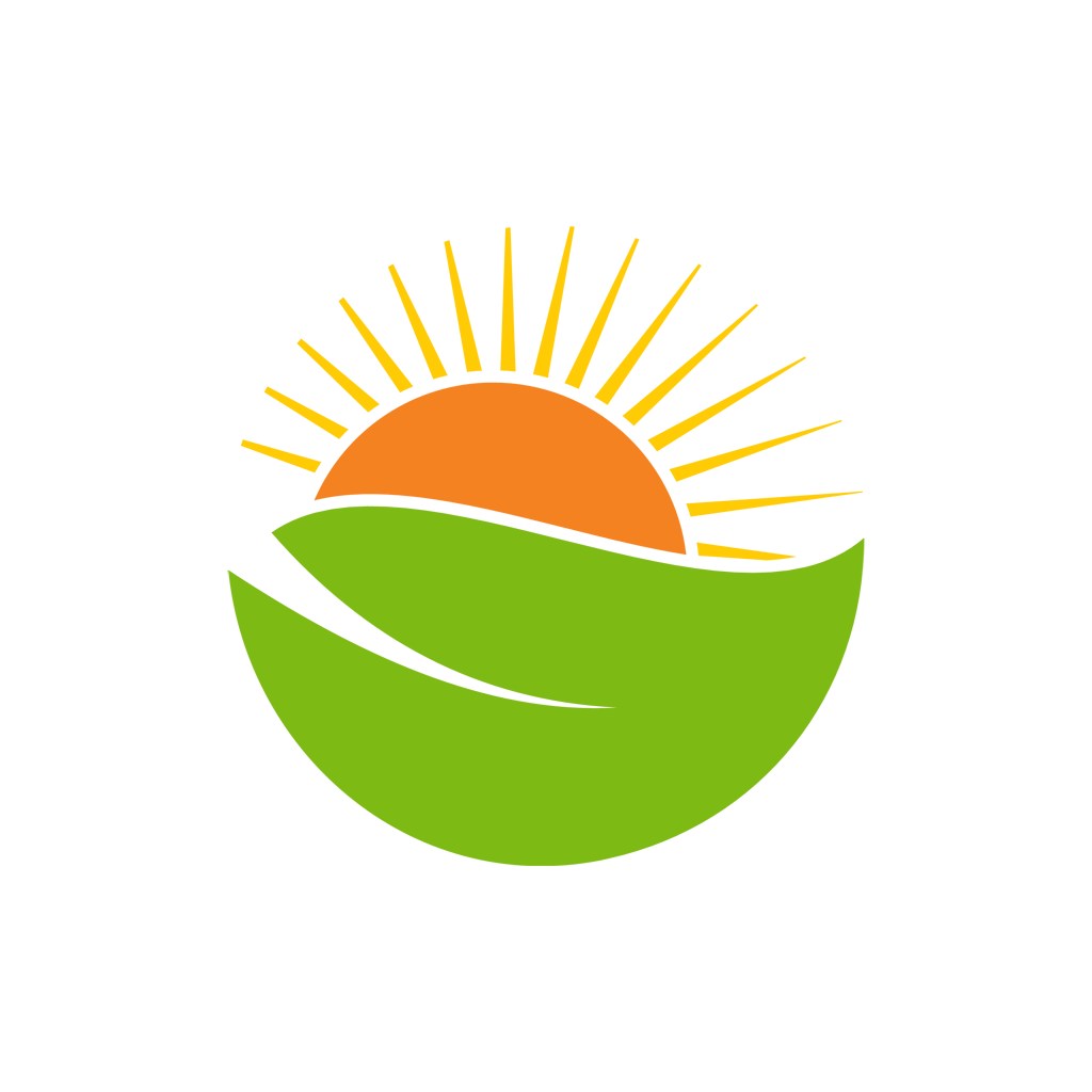 酒店旅游logo设计--绿叶太阳logo图标素材下载