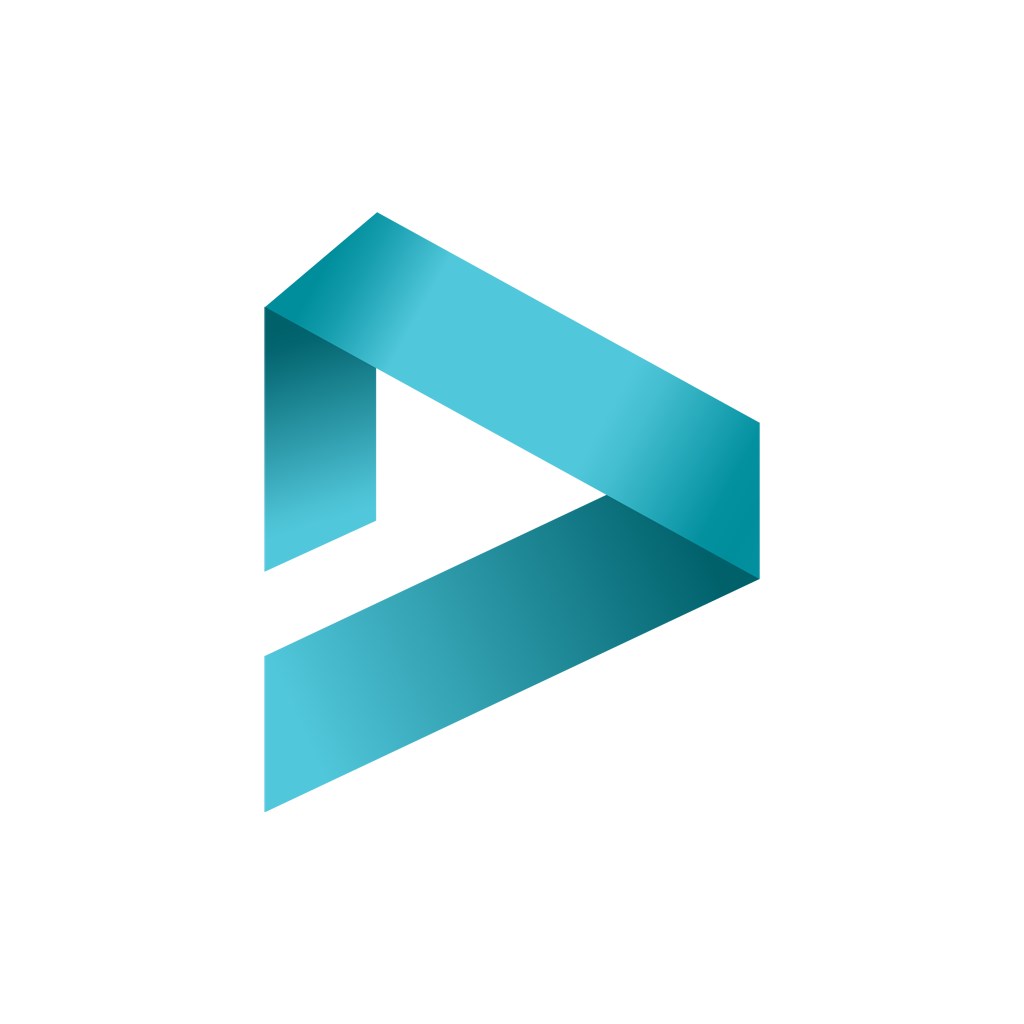 播放器logo设计-蓝色字母D字母标志设计素材下载