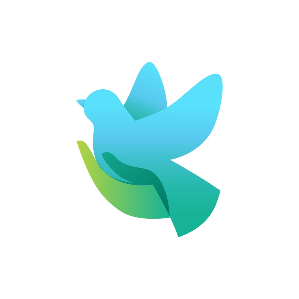 蓝色小鸟矢量logo图标素材下载